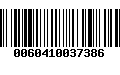 Código de Barras 0060410037386