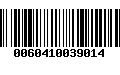 Código de Barras 0060410039014