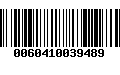 Código de Barras 0060410039489