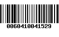 Código de Barras 0060410041529