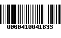 Código de Barras 0060410041833