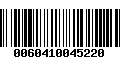 Código de Barras 0060410045220