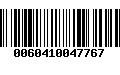 Código de Barras 0060410047767