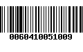 Código de Barras 0060410051009