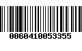 Código de Barras 0060410053355