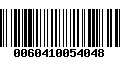 Código de Barras 0060410054048