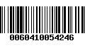 Código de Barras 0060410054246