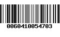 Código de Barras 0060410054703