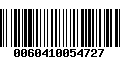 Código de Barras 0060410054727