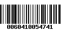 Código de Barras 0060410054741