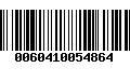 Código de Barras 0060410054864