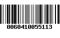 Código de Barras 0060410055113