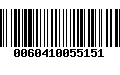 Código de Barras 0060410055151