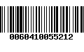 Código de Barras 0060410055212