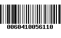 Código de Barras 0060410056110