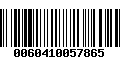 Código de Barras 0060410057865