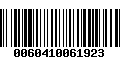 Código de Barras 0060410061923