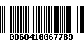 Código de Barras 0060410067789