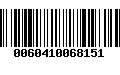 Código de Barras 0060410068151