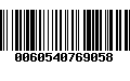 Código de Barras 0060540769058