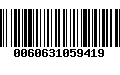 Código de Barras 0060631059419