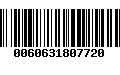 Código de Barras 0060631807720