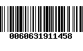 Código de Barras 0060631911458