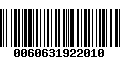 Código de Barras 0060631922010