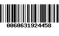 Código de Barras 0060631924458