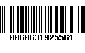 Código de Barras 0060631925561