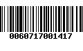 Código de Barras 0060717001417