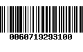 Código de Barras 0060719293100