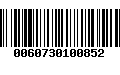 Código de Barras 0060730100852