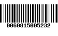 Código de Barras 0060815005232