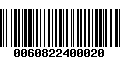 Código de Barras 0060822400020