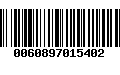 Código de Barras 0060897015402