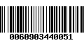 Código de Barras 0060903440051