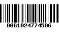 Código de Barras 0061024774506