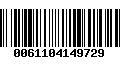 Código de Barras 0061104149729