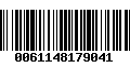 Código de Barras 0061148179041