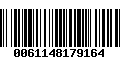 Código de Barras 0061148179164