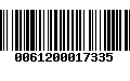 Código de Barras 0061200017335