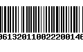 Código de Barras 00613201100222001461