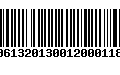 Código de Barras 00613201300120001185