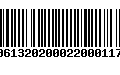 Código de Barras 00613202000220001175