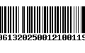 Código de Barras 00613202500121001194