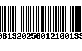 Código de Barras 00613202500121001330