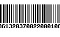 Código de Barras 00613203700220001067