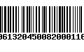 Código de Barras 00613204500820001165