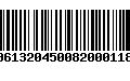 Código de Barras 00613204500820001189